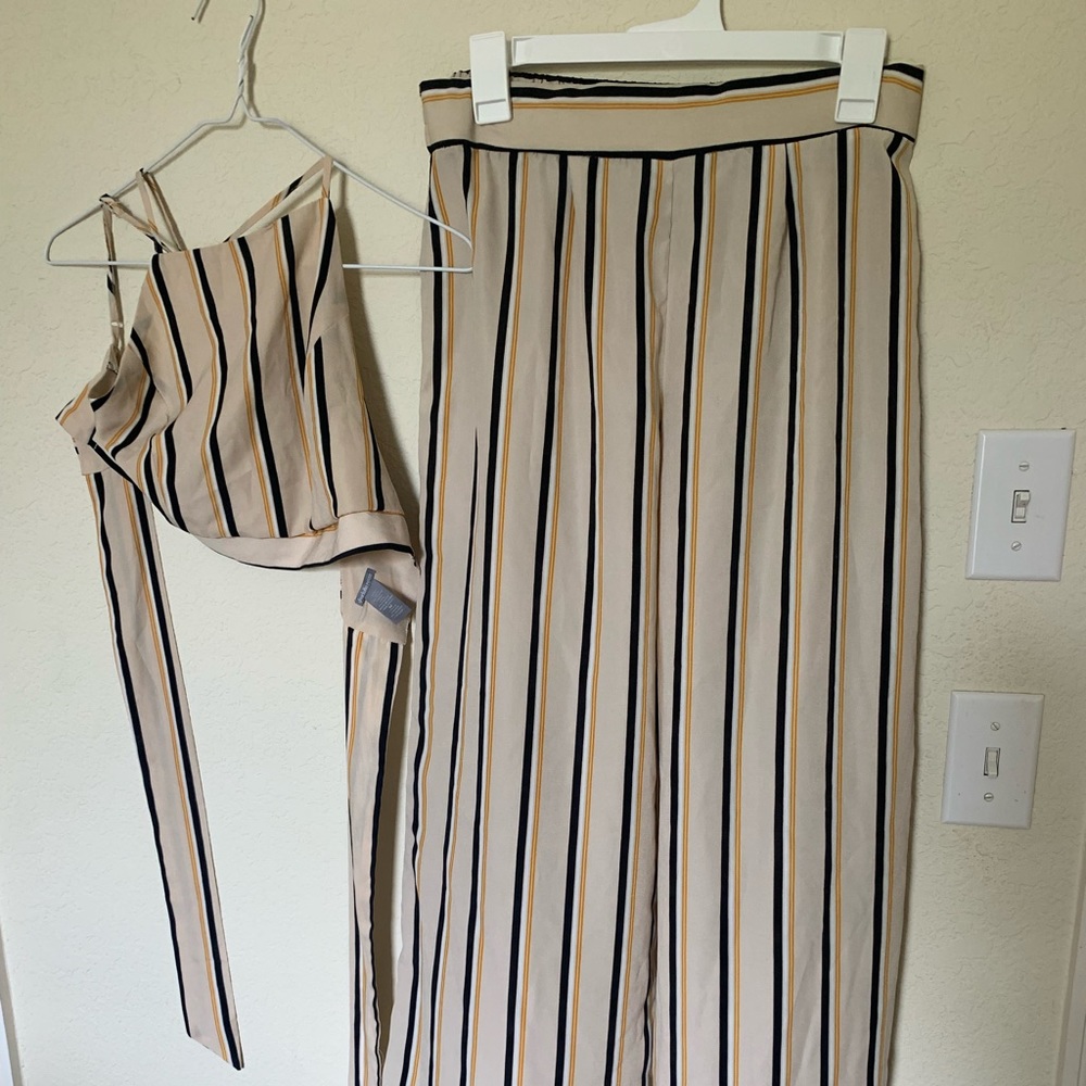 Charlotte Russe halter top / float pants